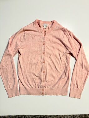 J. Crew pink Cotton cardigan, long sleeve, buttondown size S
